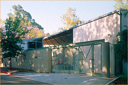 Front elevation and entry gate