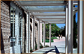 Louise Lowry Davis Colonnade and museum entrance