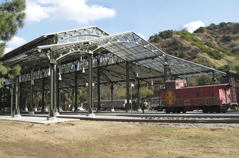 Train shed view to the west